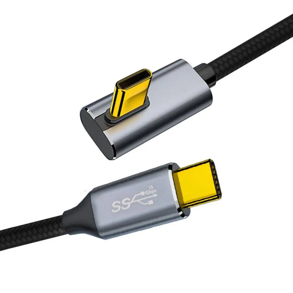 USB C zu C Kabel USB 3,1 Typ C 10 Gbit/s 100W Daten verlängerung kabel 90 Grad niedriges Profil abgewinkelt 1,5 m
