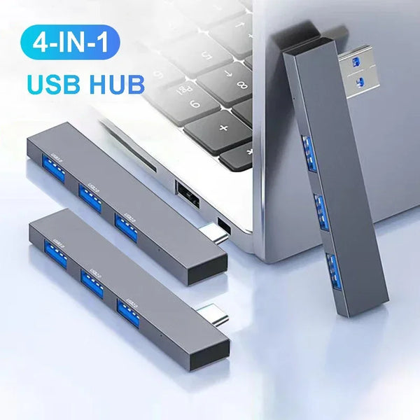 USB-C-Hub 3.0 Typ C 3.1 Vier-Port-Multifunktions-USB-OTG-Adapter, kompatibel mit verschiedenen Computergeräten
