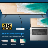 USB 3.0 Typ C HUB USB C Dockingstation zu HDMI 4K 30HZ Typ C zu RJ45 100Mbps Ethernet Adapter VGA Extender Kopfhörer PD 100W