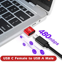 USB 3.0 auf USB C 3.1 Adapter Mini Hi-Speed USB Typ C Buchse auf USB Typ A Stecker Schnellladung Datensynchronisierung OTG Adapter Konverter