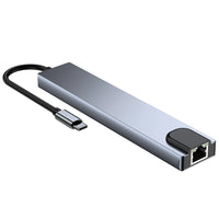 USB 3.0 Typ C HUB USB C Dockingstation zu HDMI 4K 30HZ Typ C zu RJ45 100Mbps Ethernet Adapter VGA Extender Kopfhörer PD 100W