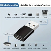 USB-C-zu-USB-3.0-Adapter, Hochgeschwindigkeits-Datenübertragung, kompakter USB-Typ-C-Anschluss für Smartp