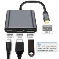3-in-1-USB-C-Hub: Typ-C 3 in 1 PD100W + HDMI (4K/30Hz) + USB3.0