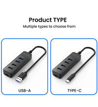 USB 3.0 Netzteil 4-Port Multi USB Splitter Hub USB Hub 2.0 Typ C HUB Mehrere Expander Hohe Geschwindigkeit für Computer Zubehör
