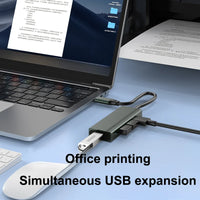 Dual-Interface-USB-Hub mit USBA und USB-C, 4-in-1