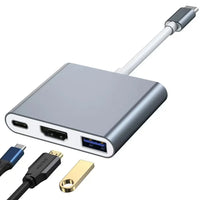 3-in-1-USB-C-Hub: Typ-C 3 in 1 PD100W + HDMI (4K/30Hz) + USB3.0
