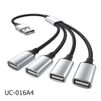USB-C-Stecker auf 2 3-Buchse Typ C OTG-Verlängerungsleitung Y-Splitter Datenladekabel Netzteil Konverter Splitter
