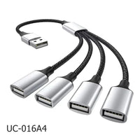 USB-C-Stecker auf 2 3-Buchse Typ C OTG-Verlängerungsleitung Y-Splitter Datenladekabel Netzteil Konverter Splitter