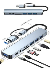 3-in-1-USB-C-Hub: Typ-C 3 in 1 PD100W + HDMI (4K/30Hz) + USB3.0