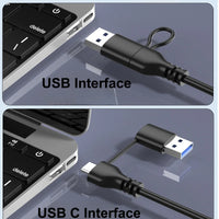 Dual-Interface-USB-Hub mit USBA und USB-C, 4-in-1