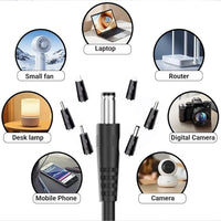 USB-C zu DC Stromkabel 140W PD Typ-C zu 5V 9V 12V 15V 20V 28V Einstellbarer Spannungsadapter Anschlusskabel für Laptops Router