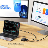 USB C HUB 4K Switch Control 3 Monitor Synchron Display Konverter 4 Ports Typ C USB Disk Expand Adapter PD 100W Ladestation
