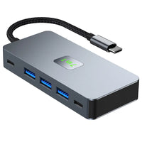 USB C HUB 4K Switch Control 3 Monitor Synchron Display Konverter 4 Ports Typ C USB Disk Expand Adapter PD 100W Ladestation