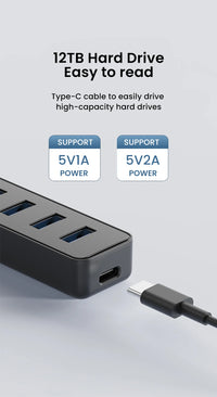 USB 3.0 Netzteil 4-Port Multi USB Splitter Hub USB Hub 2.0 Typ C HUB Mehrere Expander Hohe Geschwindigkeit für Computer Zubehör