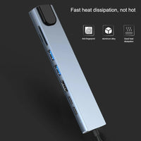 USB 3.0 Typ C HUB USB C Dockingstation zu HDMI 4K 30HZ Typ C zu RJ45 100Mbps Ethernet Adapter VGA Extender Kopfhörer PD 100W