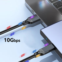 USB 3.2 3.1 Gen2 10 Gbit/s USB-A auf Typ C Kabel USB-C Datenübertragungskabel QC 3.0 60 W Schnellladekabel für USB HUB SSD Box Wire