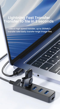 USB 3.0 Netzteil 4-Port Multi USB Splitter Hub USB Hub 2.0 Typ C HUB Mehrere Expander Hohe Geschwindigkeit für Computer Zubehör