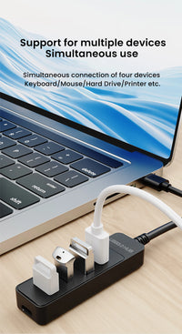 USB 3.0 Netzteil 4-Port Multi USB Splitter Hub USB Hub 2.0 Typ C HUB Mehrere Expander Hohe Geschwindigkeit für Computer Zubehör