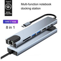 USB 3.0 Typ C HUB USB C Dockingstation zu HDMI 4K 30HZ Typ C zu RJ45 100Mbps Ethernet Adapter VGA Extender Kopfhörer PD 100W
