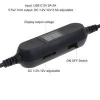 USB C Typ C 5V bis 1,2 V 3V 4,5 V 6V 7,5 V 9V 12V 2,5mm/3,5mm/4,0mm/5,5mm einstellbares Spannungs kabel Step-Up-Down-Wandler kabel