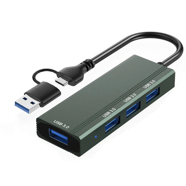 Dual-Interface-USB-Hub mit USBA und USB-C, 4-in-1