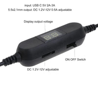 USB C Typ C 5V bis 1,2 V 3V 4,5 V 6V 7,5 V 9V 12V 2,5mm/3,5mm/4,0mm/5,5mm einstellbares Spannungs kabel Step-Up-Down-Wandler kabel