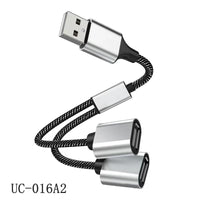 USB-C-Stecker auf 2 3-Buchse Typ C OTG-Verlängerungsleitung Y-Splitter Datenladekabel Netzteil Konverter Splitter