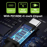 USB C auf DC 5,5 mm x 2,5 mm Netzkabel, USB Typ C PD-Eingang auf DC 20 V 5 A Ausgangsstromkabel, zum Aufladen im Freien, im Studio und auf Reisen