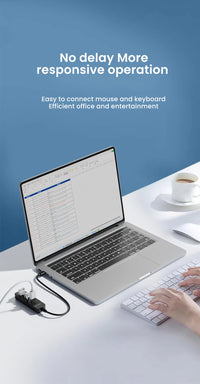 USB 3.0 Netzteil 4-Port Multi USB Splitter Hub USB Hub 2.0 Typ C HUB Mehrere Expander Hohe Geschwindigkeit für Computer Zubehör