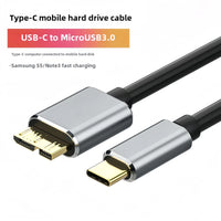 USB-C-auf-Micro-B-Kabel 3.0 (5 Gbit/s), Typ-C-Stecker auf Micro-B-Buchse, für externe Festplatte/SSD (Toshiba, WD, Seagate), MacBook, Laptop