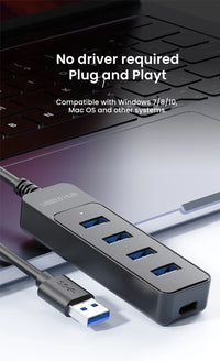 USB 3.0 Netzteil 4-Port Multi USB Splitter Hub USB Hub 2.0 Typ C HUB Mehrere Expander Hohe Geschwindigkeit für Computer Zubehör