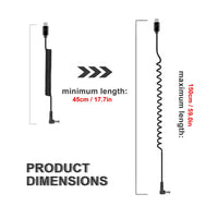USB C auf DC 5,5 mm x 2,5 mm Netzkabel, USB Typ C PD-Eingang auf DC 20 V 5 A Ausgangsstromkabel, zum Aufladen im Freien, im Studio und auf Reisen